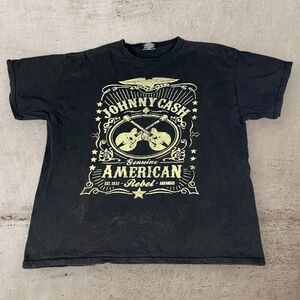 Vintage Zion Rootswear Johnny Cash‎ Geniune American Rebel Shirt Mens L USA Made